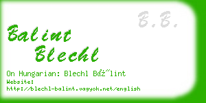 balint blechl business card